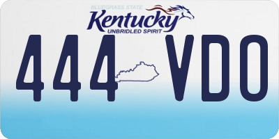 KY license plate 444VDO