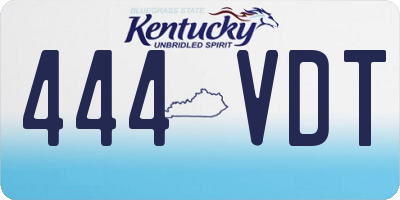 KY license plate 444VDT