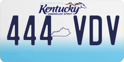 KY license plate 444VDV
