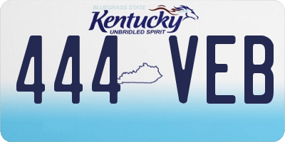 KY license plate 444VEB