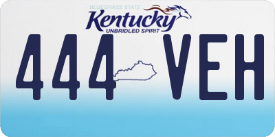 KY license plate 444VEH