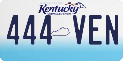 KY license plate 444VEN