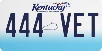 KY license plate 444VET