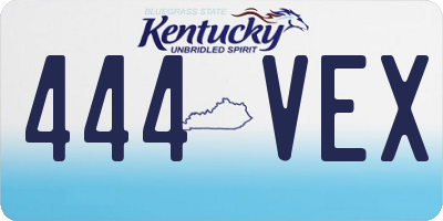 KY license plate 444VEX