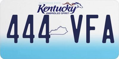 KY license plate 444VFA