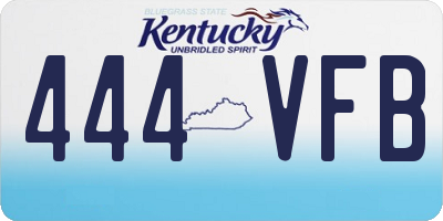 KY license plate 444VFB