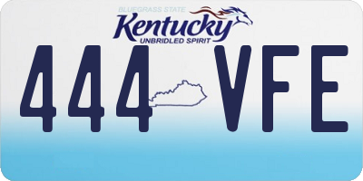 KY license plate 444VFE