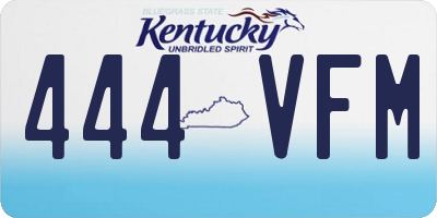 KY license plate 444VFM