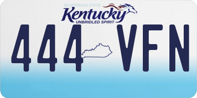 KY license plate 444VFN