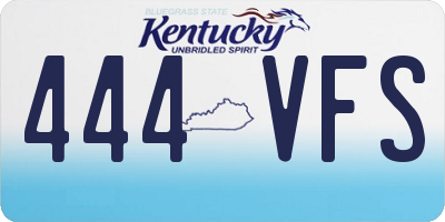 KY license plate 444VFS