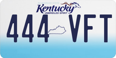 KY license plate 444VFT