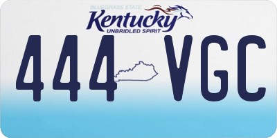 KY license plate 444VGC