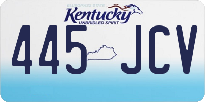 KY license plate 445JCV