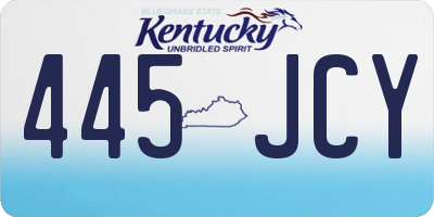 KY license plate 445JCY