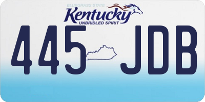 KY license plate 445JDB