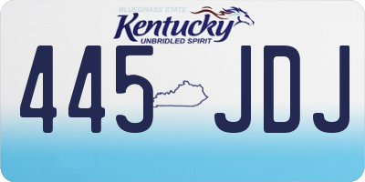 KY license plate 445JDJ