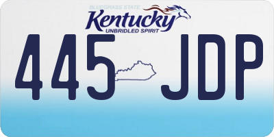 KY license plate 445JDP