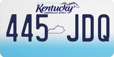 KY license plate 445JDQ