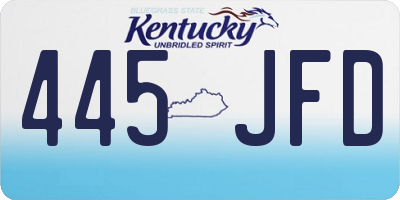 KY license plate 445JFD