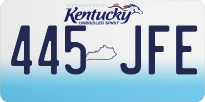 KY license plate 445JFE