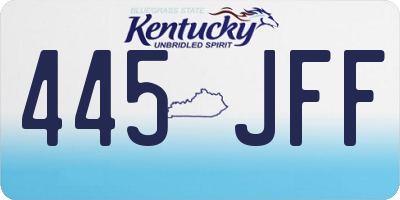KY license plate 445JFF