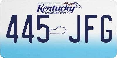 KY license plate 445JFG