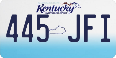 KY license plate 445JFI