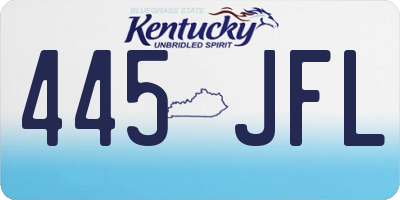 KY license plate 445JFL