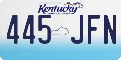 KY license plate 445JFN