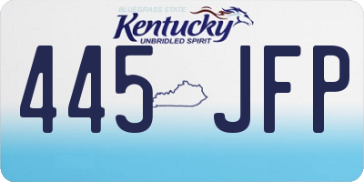 KY license plate 445JFP