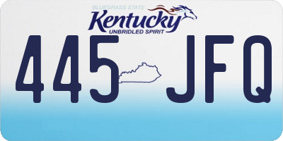 KY license plate 445JFQ