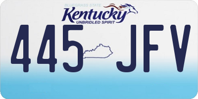 KY license plate 445JFV