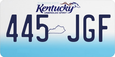 KY license plate 445JGF