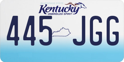 KY license plate 445JGG