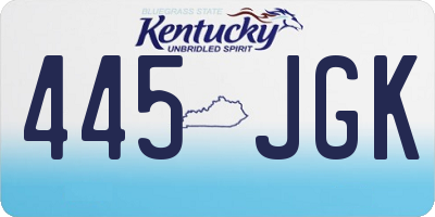 KY license plate 445JGK