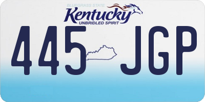 KY license plate 445JGP