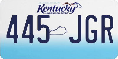 KY license plate 445JGR