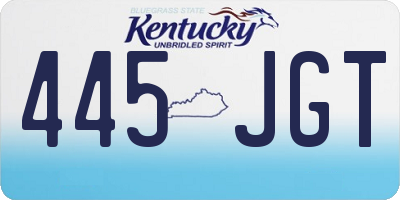 KY license plate 445JGT