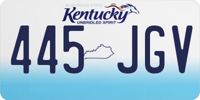 KY license plate 445JGV