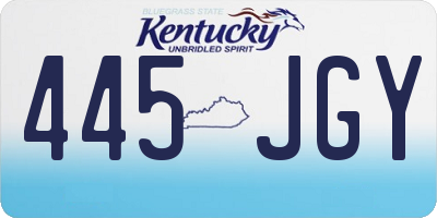 KY license plate 445JGY