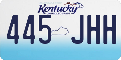 KY license plate 445JHH