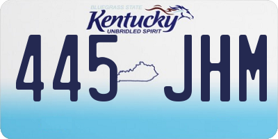 KY license plate 445JHM