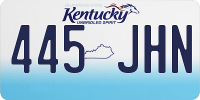 KY license plate 445JHN