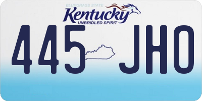 KY license plate 445JHO