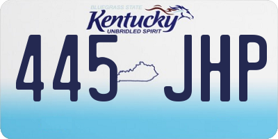 KY license plate 445JHP
