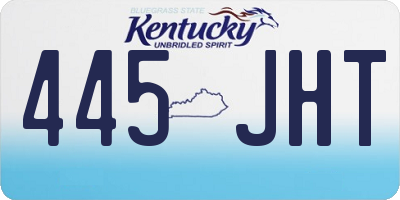 KY license plate 445JHT