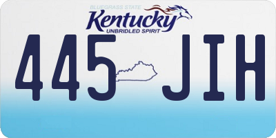 KY license plate 445JIH