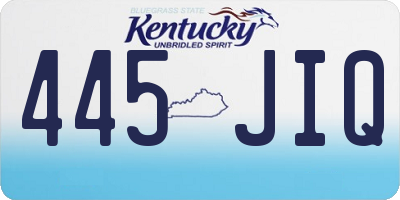 KY license plate 445JIQ
