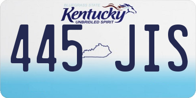 KY license plate 445JIS