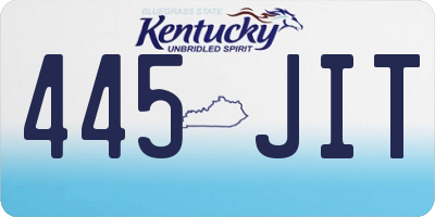 KY license plate 445JIT